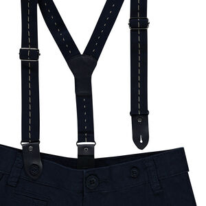Junior - Pantalon en twill avec bretelles réglables amovibles 