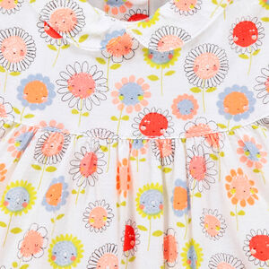 Robe à volants imprimée fleurs 