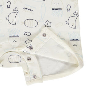 Lot de 2 combinaisons courtes baleine fantaisie pour bébé garçon 