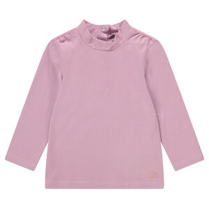 Sous-pull manches longues col cheminée avec motif printé 