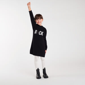 Robe en tricot manches longues fille 