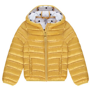 Doudoune light* imperméable à capuche avec sac de rangement printé 