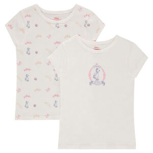 Lot de 2 maillots de corps manches courtes Disney avec princesses printées 