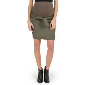 Jupe de grossesse en twill avec ceinture à nouer 