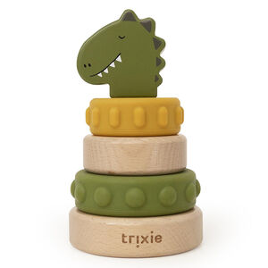 Tour à empiler en bois & silicone 6m+ Mr Dino 