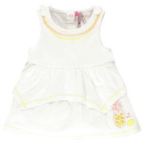 Tunique à volants et noeuds avec prints ananas et citron 