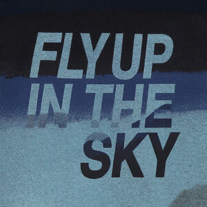 Tee-shirt manches longues à capuche avec inscription sur fond dégradé 