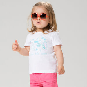 Tee-shirt manches courtes en jersey avec fruits printés 