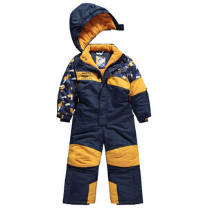 Combinaison de ski à imprimé placé et poches zippées 