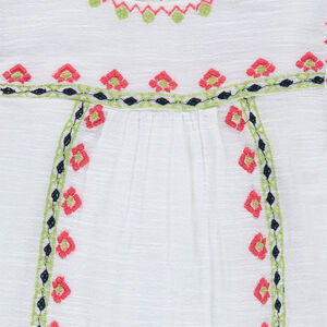 Tunique en coton avec broderies florales 