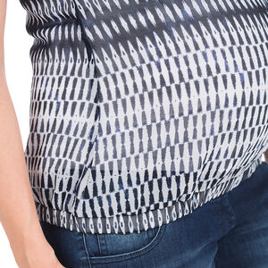 Top de grossesse manches courtes en voile motif ikat 
