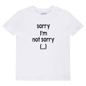Junior - Tee-shirt manches courtes avec message printé 