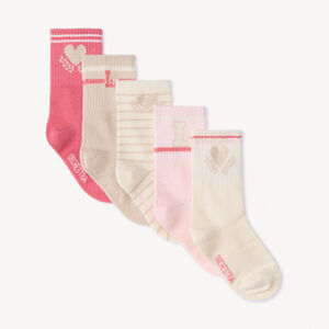 Lot de 5 paires de chaussettes normales fantaisies fille 