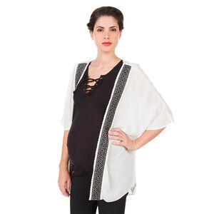 Kimono de grossesse en crêpe avec motif ikat 