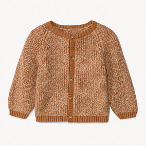 Gilet en tricot perlé et fils twistés pour bébé garçon 