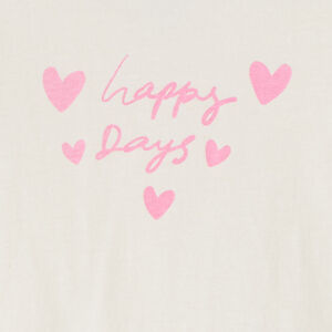 T-shirt manches courtes print cœurs pour bébé fille 