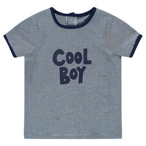 Tee-shirt manches courtes avec message printé 