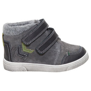 Bottillons en cuir suédé à scratchs 