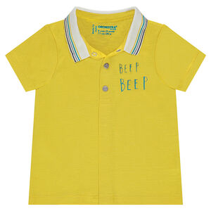 Polo manches courtes en jersey avec ouverture pressionnée devant 