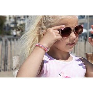 Lunettes de soleil style aviateur avec fleurs fantaisie fille 