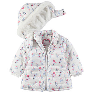 Doudoune matelassée à fleurs all-over doublée sherpa  