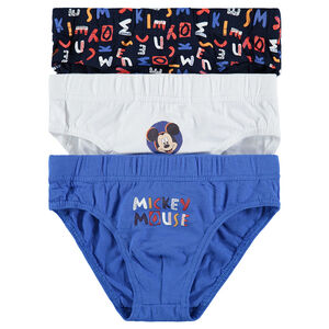 Lot de 3 slips en coton print Mickey Disney 
