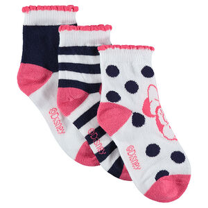 Lot de 3 paires de chaussettes avec Minnie Disney en jacquard 