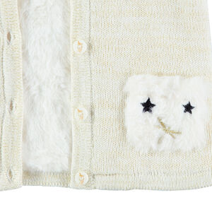 Veste à capuche en tricot avec motifs graphiques doublé sherpa 