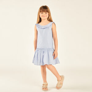 Robe en toile avec dos plongeant fille 