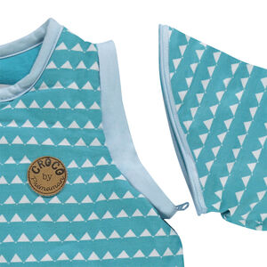 Turbulette en popeline à manches amovibles print crocodile 