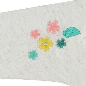 Sous-pull en jersey slub avec fil doré et oiseau brodé 