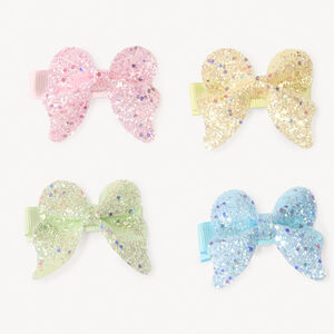 Lot de 4 barrettes pailletées en forme de papillon fille 
