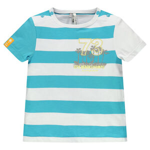 Tee-shirt manches courtes avec Chiffres brodés sur la poitrine 