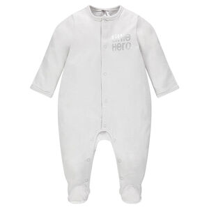 Dors-bien en jersey avec inscription argentée printée 