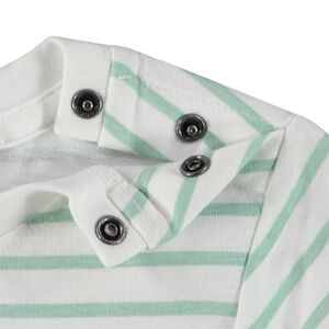 Ensemble t-shirt fantaisie à rayures + short uni pour bébé garçon 