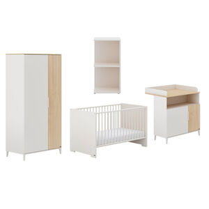 Chambre complète Pomeline Lit 60x120/Commode/Armoire/Etagère 