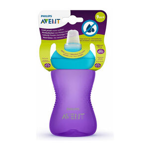 Tasse à bec souple +9m 300 ml - violet/Bleu 
