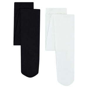 Lot de 2 paires de collants fins unis 