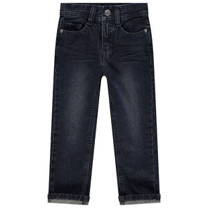 Jean effet used et crinkle droit 