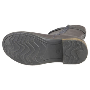 Bottes grises en cuir avec rivets fantaisie  