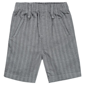 Bermuda en coton à chevrons 