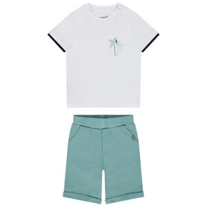 Ensemble 2 pièces t-shirt manches courtes + bermuda pour bébé garçon 