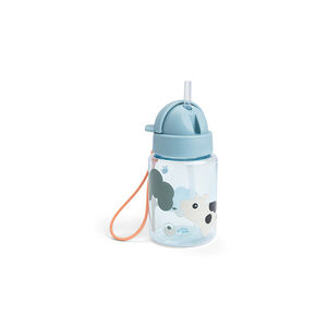 Gourde à paille 280ml Tiny Farm bleu 