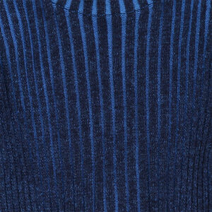 Pull côtelé en maille bicolore 