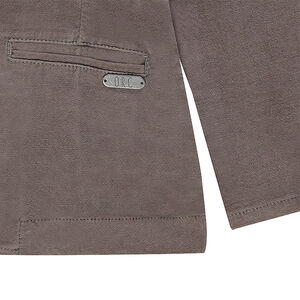Blazer en velours taupe doublé jersey 