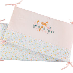 Tour de lit 3 pans à renards printés nouettes  