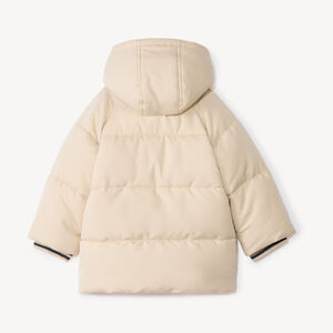 Doudoune longue manches longues en sherpa + capuche pour bébé garçon 