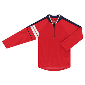 Tee-shirt manches longues avec col zippé et prints esprit sportswear 