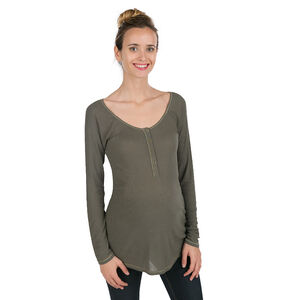 Tee-shirt manches longues de grossesse côtelé 