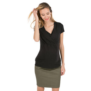 Tee-shirt manches courtes de grossesse et d'allaitement 